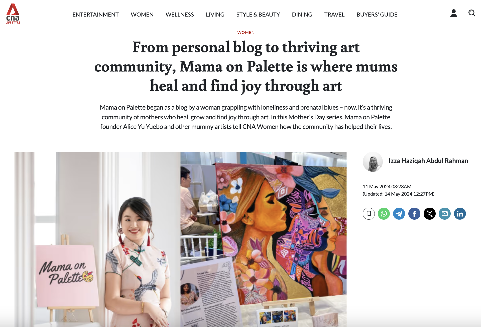 Alice Yu Yuebo CNA Lifestyle Feature